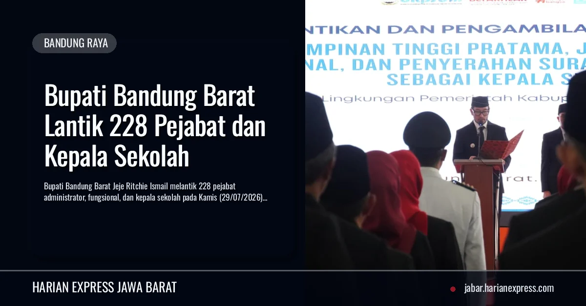 Bupati Bandung Barat Lantik 228 Pejabat dan Kepala Sekolah
