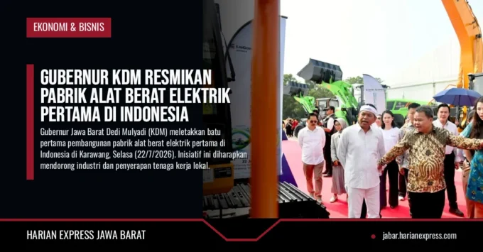 Gubernur KDM Resmikan Pabrik Alat Berat Elektrik Pertama di Indonesia