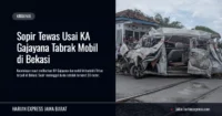 Sopir Tewas Usai KA Gajayana Tabrak Mobil di Bekasi