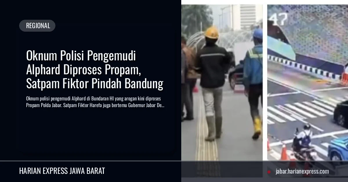 Oknum Polisi Pengemudi Alphard Diproses Propam, Satpam Fiktor Pindah Bandung