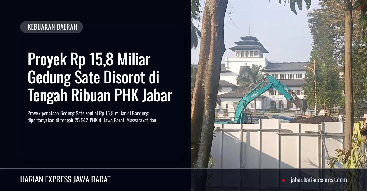 Proyek Rp 15,8 Miliar Gedung Sate Disorot di Tengah Ribuan PHK Jabar