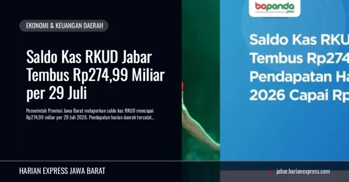 Saldo Kas RKUD Jabar Tembus Rp274,99 Miliar per 29 Juli