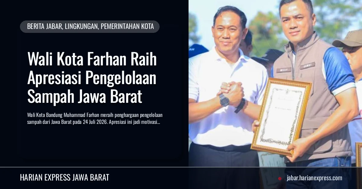 Wali Kota Farhan Raih Apresiasi Pengelolaan Sampah Jawa Barat
