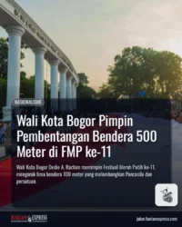 Wali Kota Bogor Pimpin Pembentangan Bendera 500 Meter di FMP ke-11