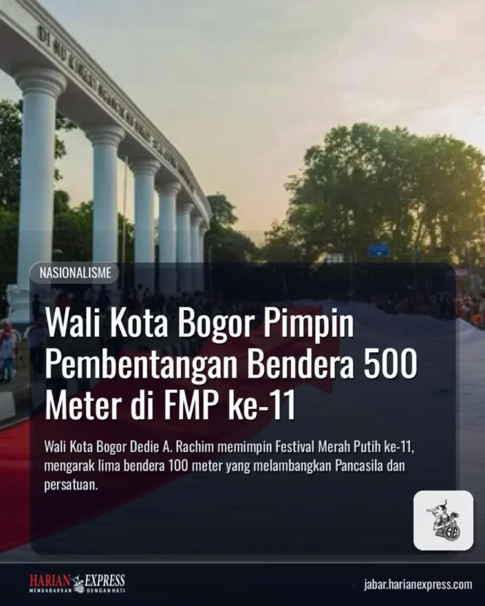 Wali Kota Bogor Pimpin Pembentangan Bendera 500 Meter di FMP ke-11