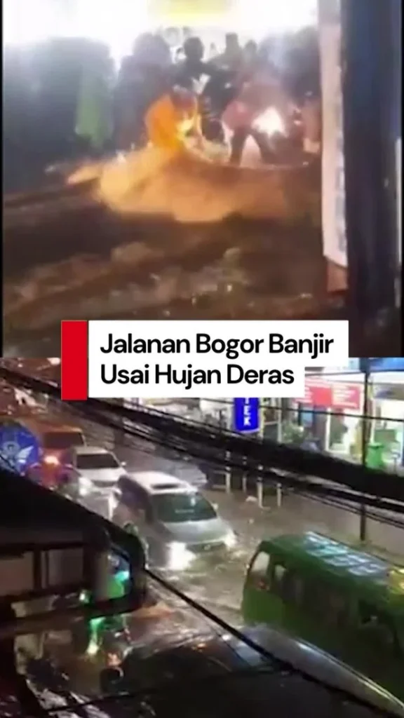Banjir Landa Jalan Kapten Yusuf, Lalu Lintas Bogor Tersendat