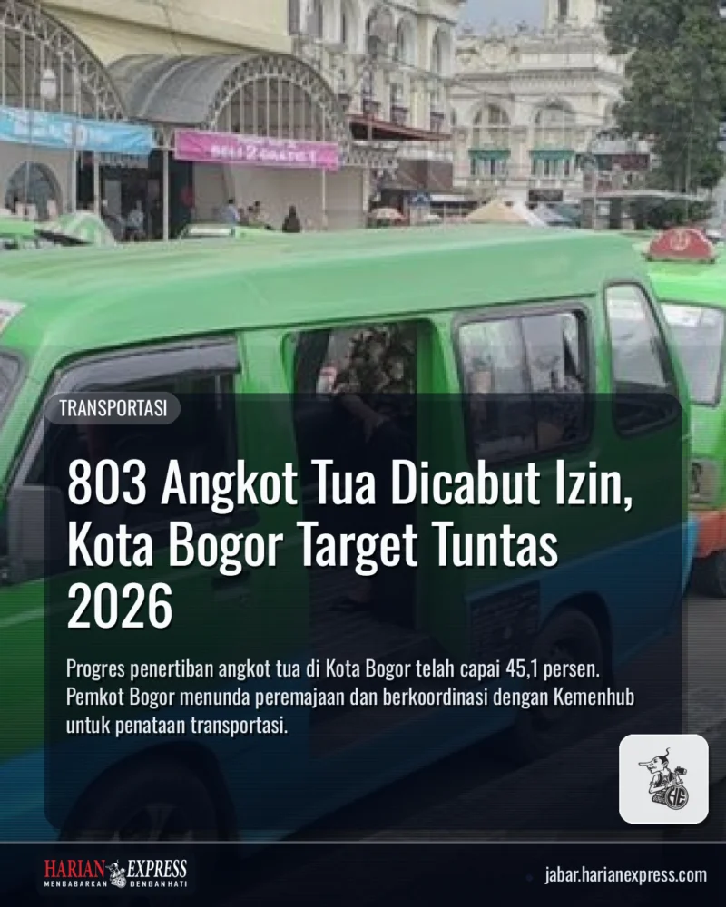 803 Angkot Tua Dicabut Izin, Kota Bogor Target Tuntas 2026