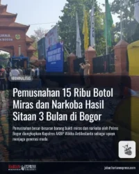Pemusnahan 15 Ribu Botol Miras dan Narkoba Hasil Sitaan 3 Bulan di Bogor