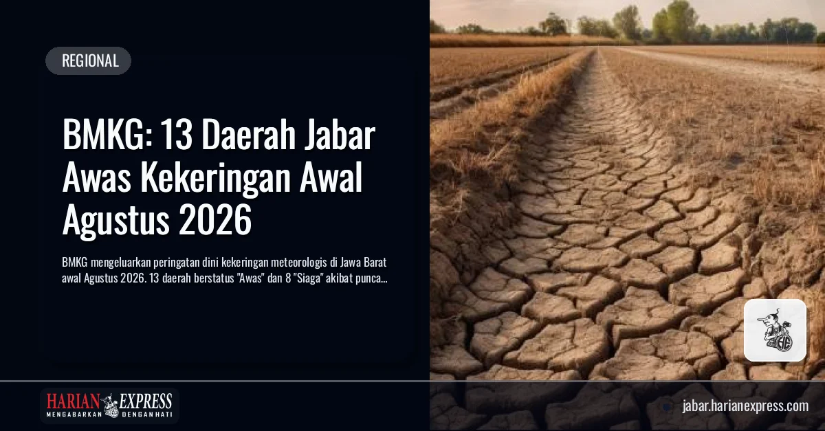 BMKG: 13 Daerah Jabar Awas Kekeringan Awal Agustus 2026