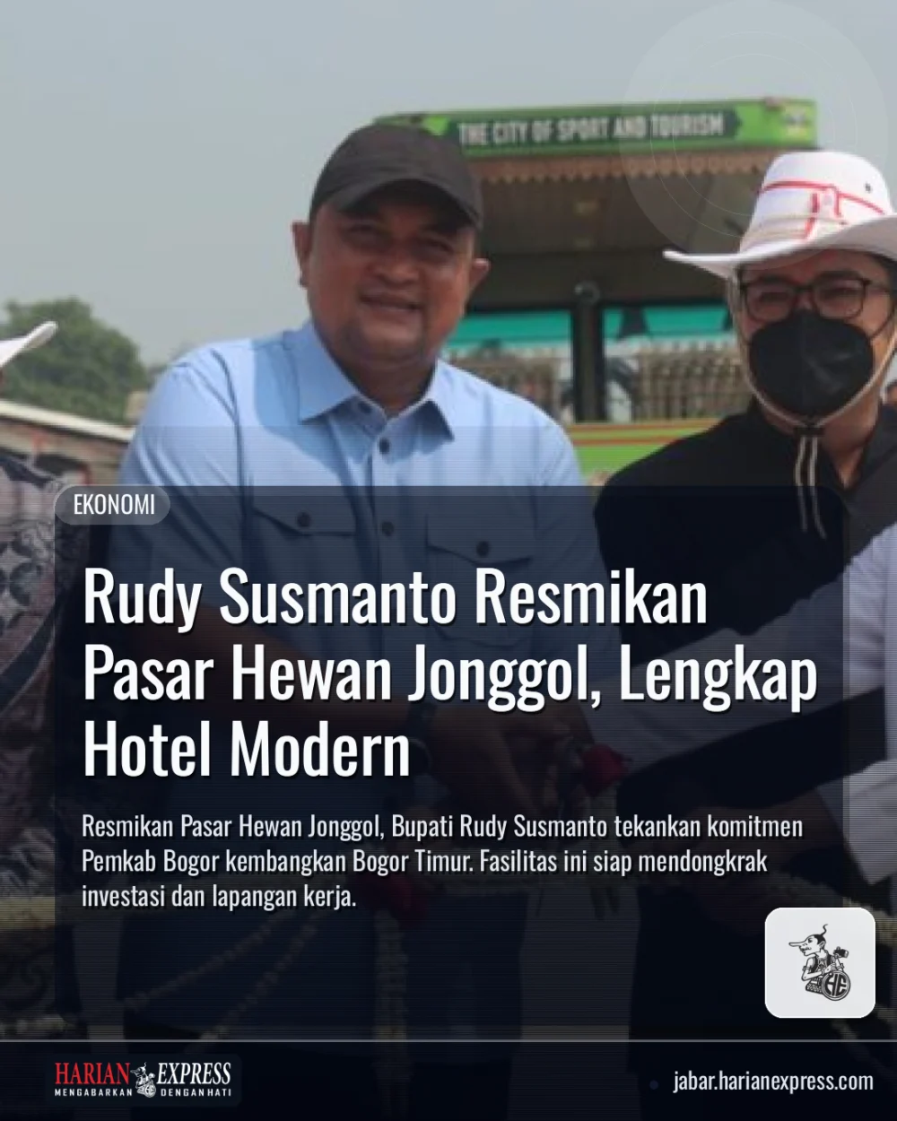 Rudy Susmanto Resmikan Pasar Hewan Jonggol, Lengkap Hotel Modern