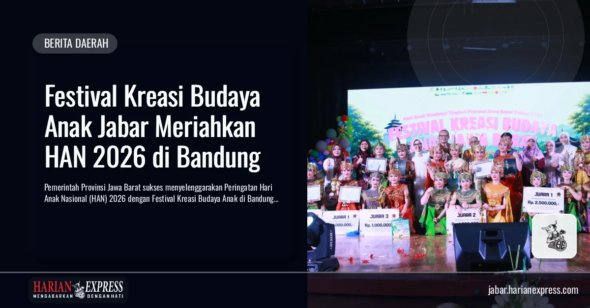 Festival Kreasi Budaya Anak Jabar Meriahkan HAN 2026 di Bandung