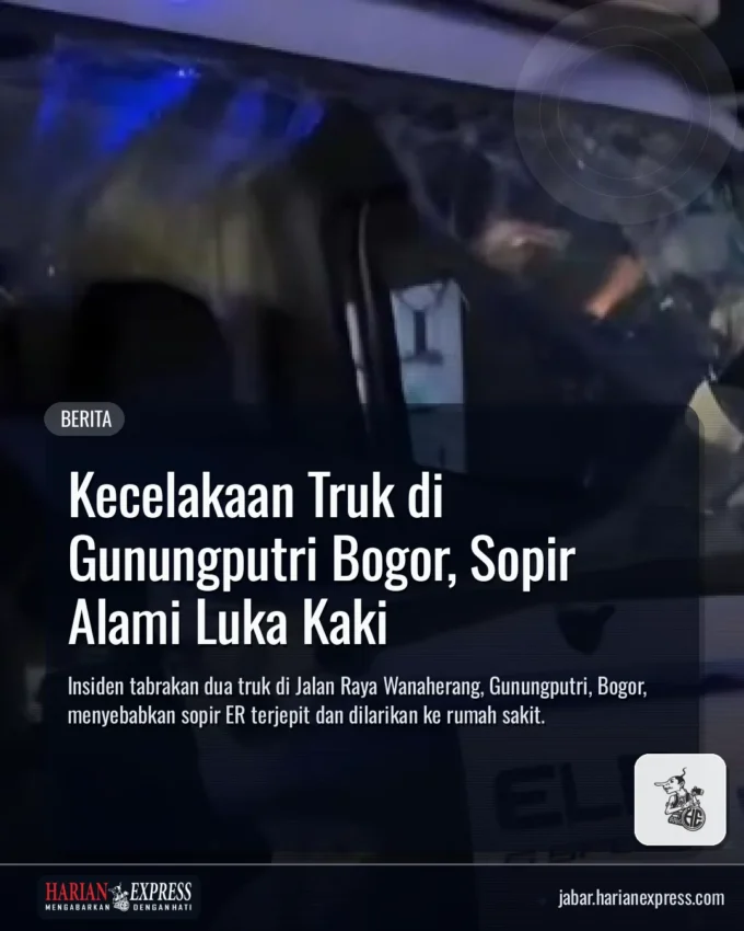 Kecelakaan Truk di Gunungputri Bogor, Sopir Alami Luka Kaki