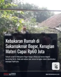 Kebakaran Rumah di Sukamakmur Bogor, Kerugian Materi Capai Rp60 Juta