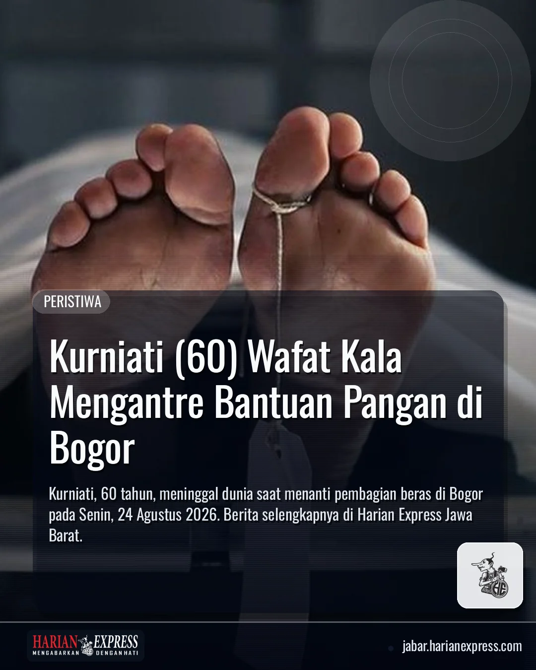 Kurniati (60) Wafat Kala Mengantre Bantuan Pangan di Bogor
