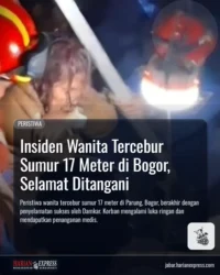 Insiden Wanita Tercebur Sumur 17 Meter di Bogor, Selamat Ditangani