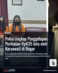 Polisi Ungkap Penggelapan Perhiasan Rp635 Juta oleh Karyawati di Bogor