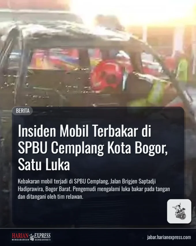 Insiden Mobil Terbakar di SPBU Cemplang Kota Bogor, Satu Luka