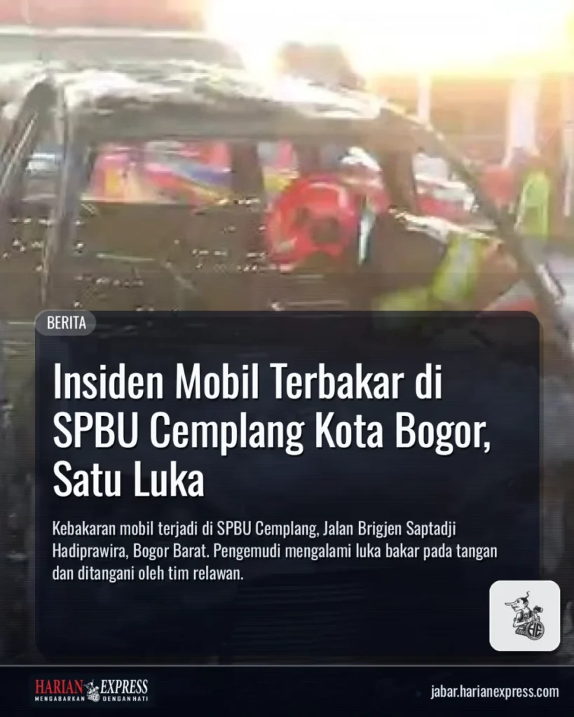 Insiden Mobil Terbakar di SPBU Cemplang Kota Bogor, Satu Luka