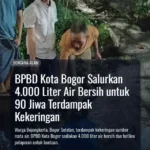 BPBD Kota Bogor Salurkan 4.000 Liter Air Bersih untuk 90 Jiwa Terdampak Kekeringan