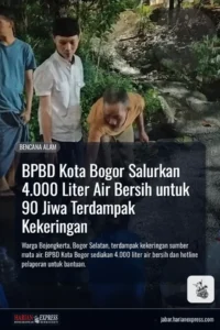 BPBD Kota Bogor Salurkan 4.000 Liter Air Bersih untuk 90 Jiwa Terdampak Kekeringan