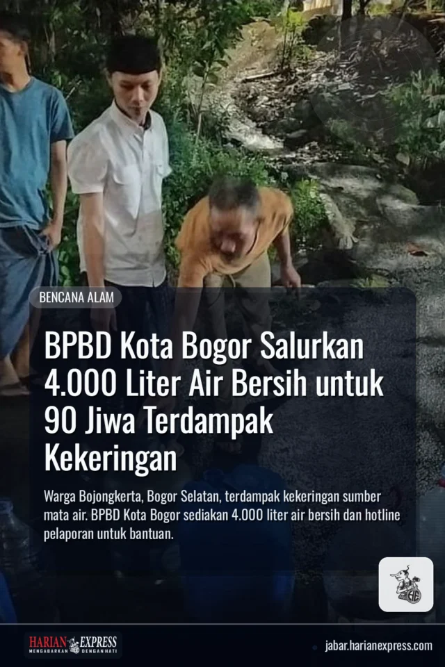 BPBD Kota Bogor Salurkan 4.000 Liter Air Bersih untuk 90 Jiwa Terdampak Kekeringan