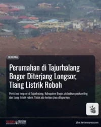 Perumahan di Tajurhalang Bogor Diterjang Longsor, Tiang Listrik Roboh