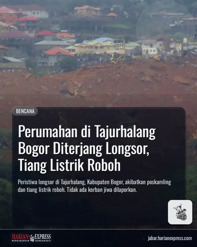 Perumahan di Tajurhalang Bogor Diterjang Longsor, Tiang Listrik Roboh