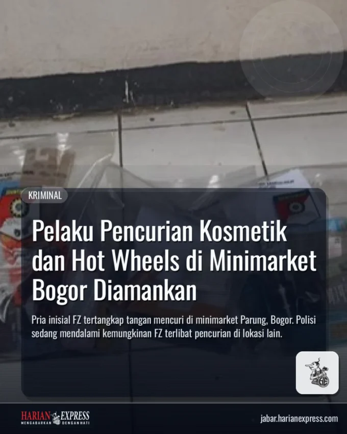 Pelaku Pencurian Kosmetik dan Hot Wheels di Minimarket Bogor Diamankan