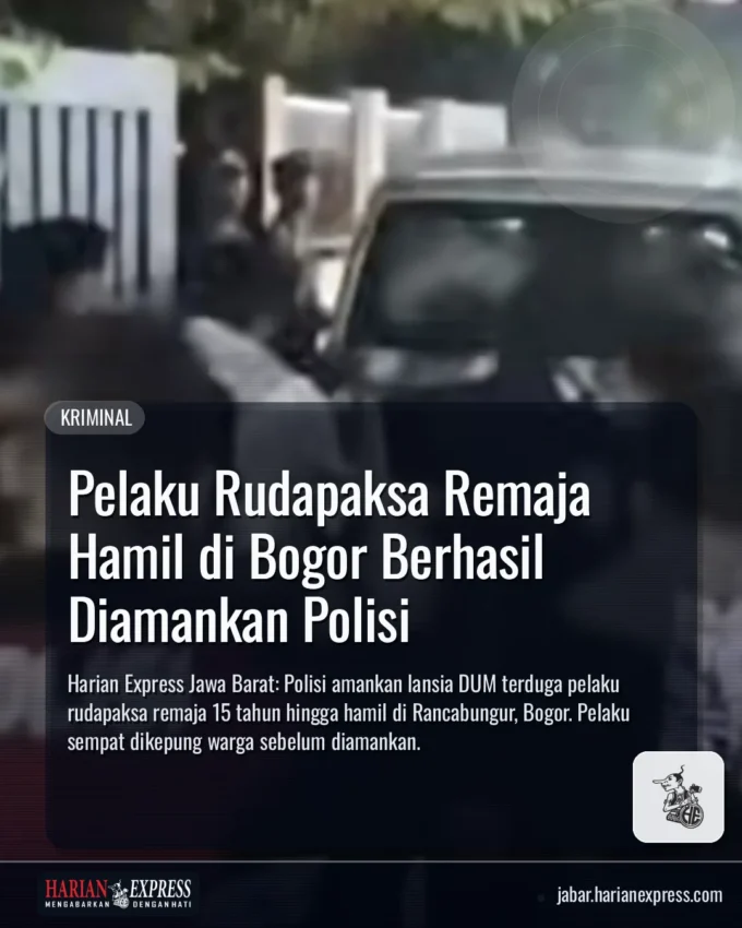 Pelaku Rudapaksa Remaja Hamil di Bogor Berhasil Diamankan Polisi
