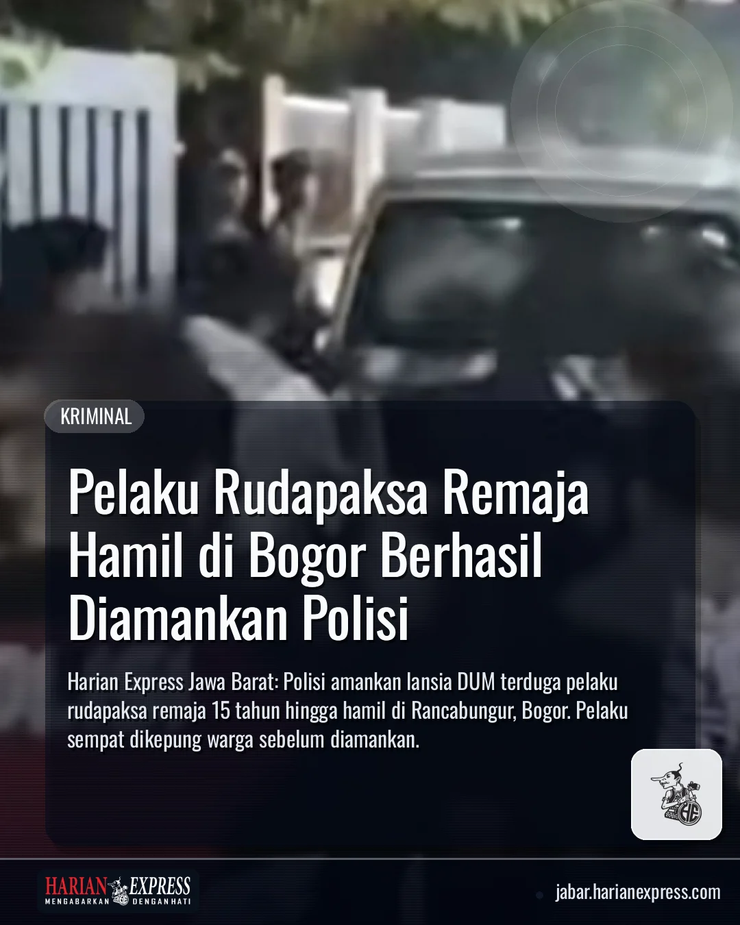 Pelaku Rudapaksa Remaja Hamil di Bogor Berhasil Diamankan Polisi