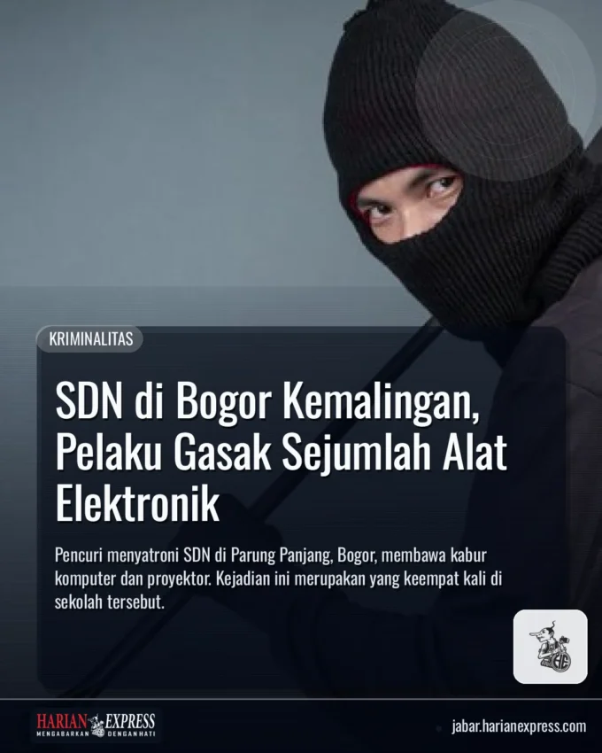 SDN di Bogor Kemalingan, Pelaku Gasak Sejumlah Alat Elektronik