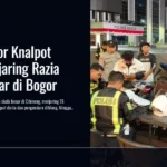 75 Pemotor Knalpot Brong Terjaring Razia Skala Besar di Bogor