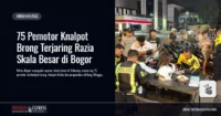 75 Pemotor Knalpot Brong Terjaring Razia Skala Besar di Bogor