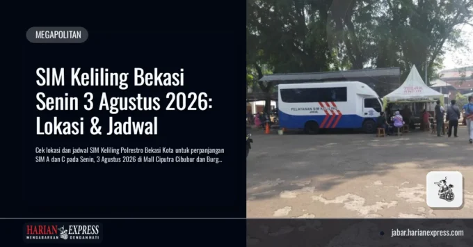 SIM Keliling Bekasi Senin 3 Agustus 2026: Lokasi & Jadwal