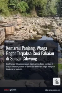 Kemarau Panjang, Warga Bogor Terpaksa Cuci Pakaian di Sungai Ciliwung