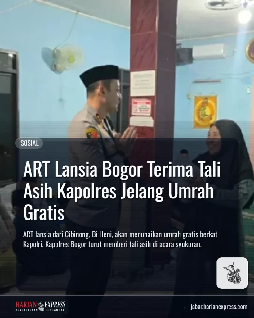 ART Lansia Bogor Terima Tali Asih Kapolres Jelang Umrah Gratis
