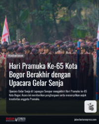 Hari Pramuka Ke-65 Kota Bogor Berakhir dengan Upacara Gelar Senja