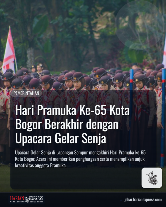 Hari Pramuka Ke-65 Kota Bogor Berakhir dengan Upacara Gelar Senja