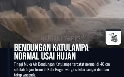 Bendungan Katulampa Normal Usai Hujan