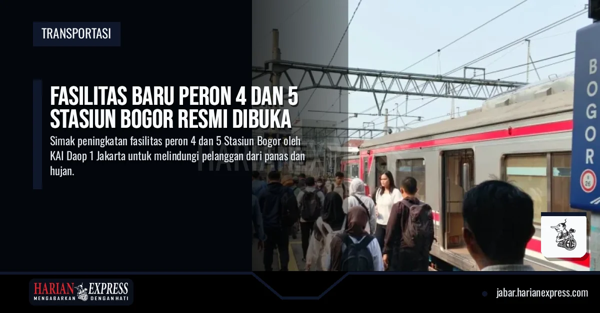 Fasilitas Baru Peron 4 dan 5 Stasiun Bogor Resmi Dibuka