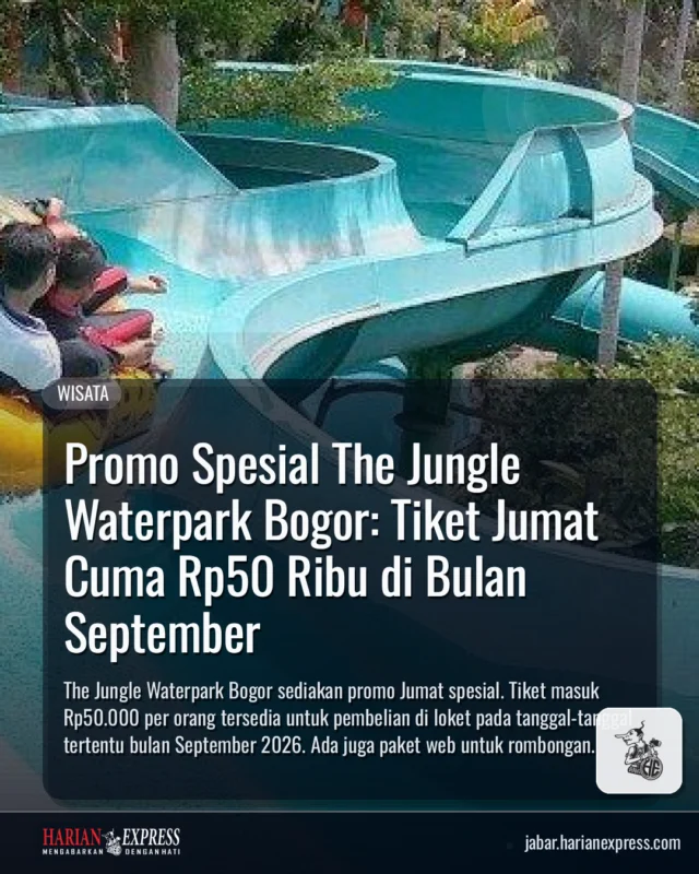 Promo Spesial The Jungle Waterpark Bogor: Tiket Jumat Cuma Rp50 Ribu di Bulan September