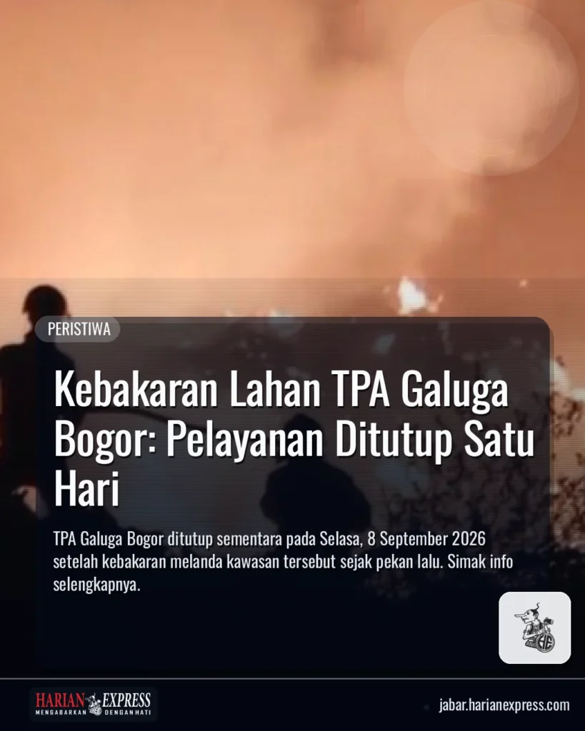 Kebakaran Lahan TPA Galuga Bogor: Pelayanan Ditutup Satu Hari