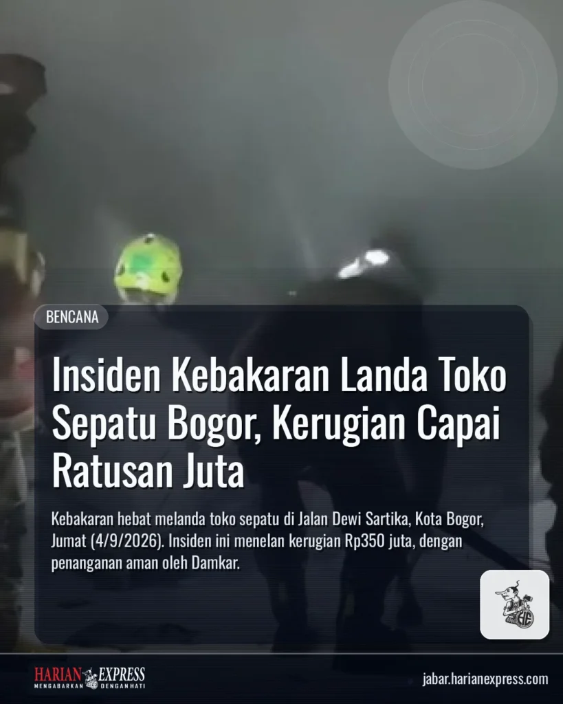 Insiden Kebakaran Landa Toko Sepatu Bogor, Kerugian Capai Ratusan Juta
