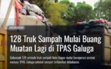 128 Truk Sampah Mulai Buang Muatan Lagi di TPAS Galuga