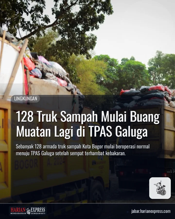 128 Truk Sampah Mulai Buang Muatan Lagi di TPAS Galuga