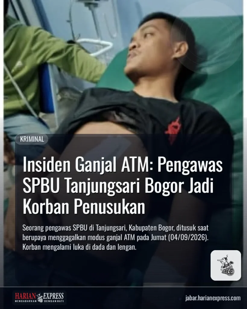 Insiden Ganjal ATM: Pengawas SPBU Tanjungsari Bogor Jadi Korban Penusukan