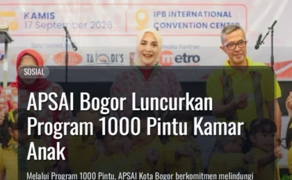 APSAI Bogor Luncurkan Program 1000 Pintu Kamar Anak