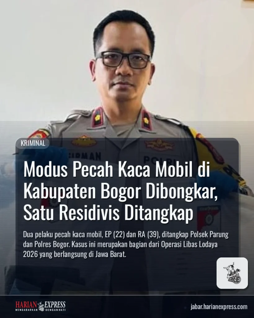 Modus Pecah Kaca Mobil di Kabupaten Bogor Dibongkar, Satu Residivis Ditangkap