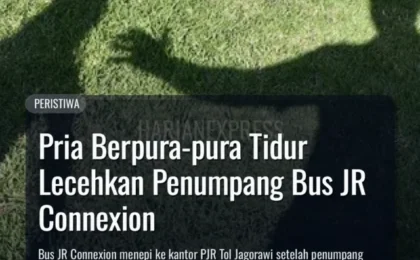 Pria Berpura-pura Tidur Lecehkan Penumpang Bus JR Connexion