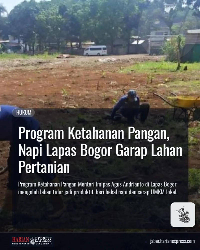 Program Ketahanan Pangan, Napi Lapas Bogor Garap Lahan Pertanian